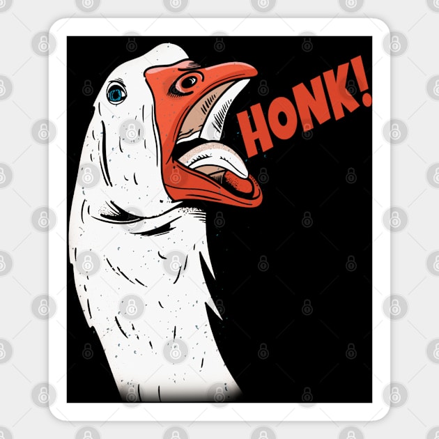 Goose Honk Funny Geese Wildlife Bird Magnet by Sassee Designs